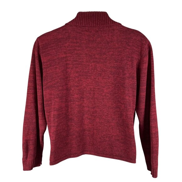 Woolrich Women XL Red Snowman Embroidered Button Cardigan Christmas Tree Sweater - Picture 3 of 16